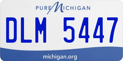 MI license plate DLM5447