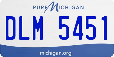 MI license plate DLM5451