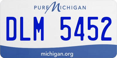MI license plate DLM5452