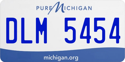MI license plate DLM5454