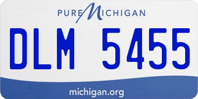 MI license plate DLM5455