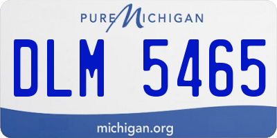 MI license plate DLM5465