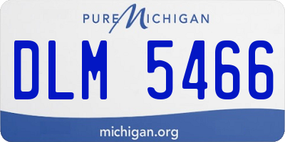 MI license plate DLM5466