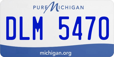 MI license plate DLM5470