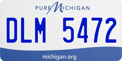 MI license plate DLM5472