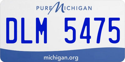 MI license plate DLM5475