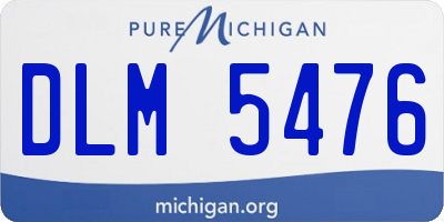 MI license plate DLM5476