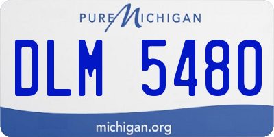 MI license plate DLM5480