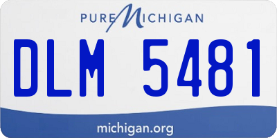 MI license plate DLM5481