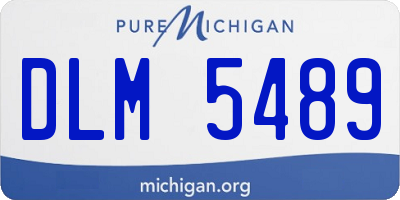 MI license plate DLM5489