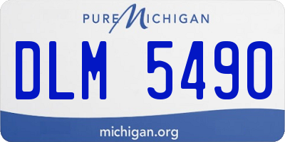 MI license plate DLM5490