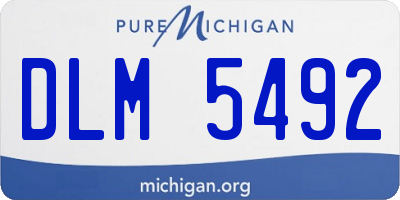 MI license plate DLM5492