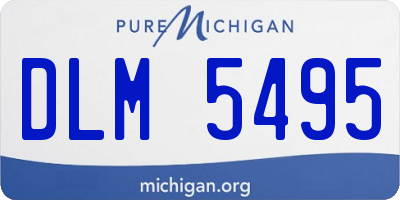 MI license plate DLM5495