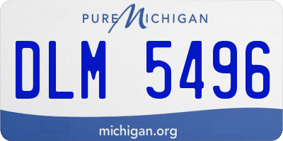 MI license plate DLM5496