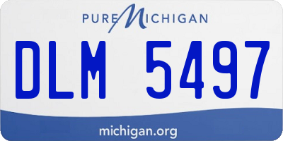 MI license plate DLM5497