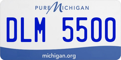 MI license plate DLM5500