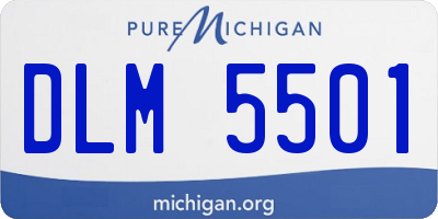 MI license plate DLM5501