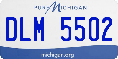 MI license plate DLM5502