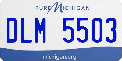 MI license plate DLM5503
