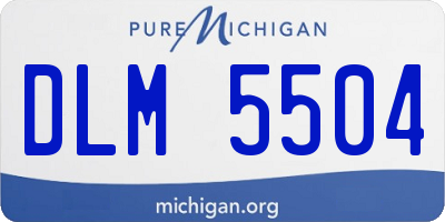 MI license plate DLM5504