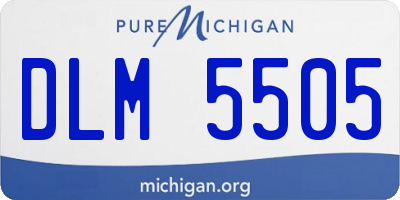 MI license plate DLM5505