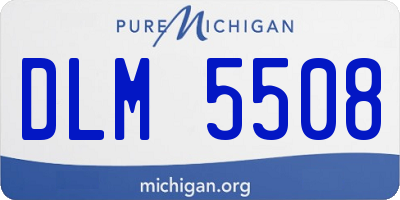 MI license plate DLM5508