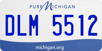 MI license plate DLM5512