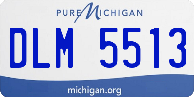 MI license plate DLM5513