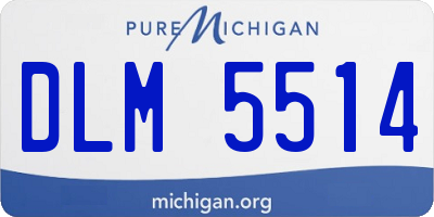 MI license plate DLM5514