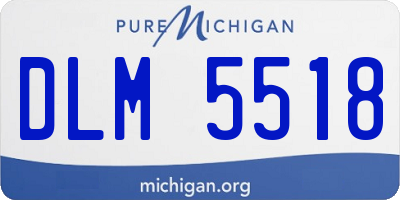 MI license plate DLM5518