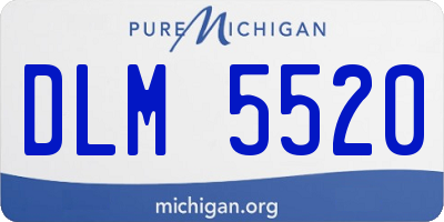 MI license plate DLM5520