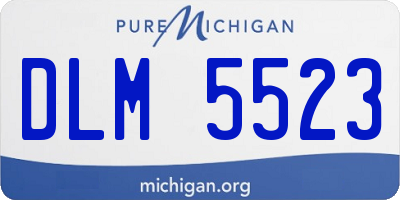 MI license plate DLM5523