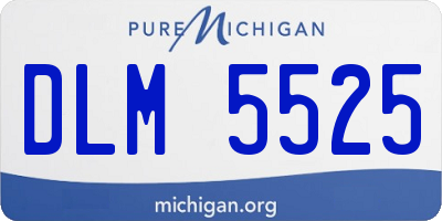 MI license plate DLM5525