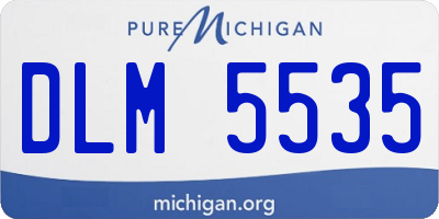 MI license plate DLM5535