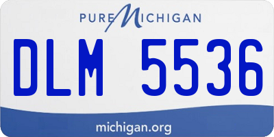 MI license plate DLM5536