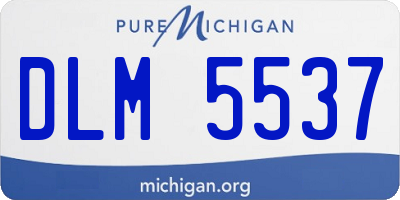 MI license plate DLM5537