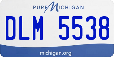 MI license plate DLM5538