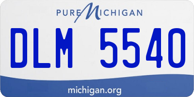 MI license plate DLM5540