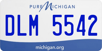 MI license plate DLM5542