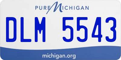MI license plate DLM5543