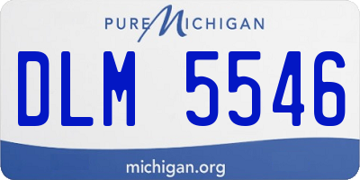 MI license plate DLM5546