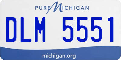 MI license plate DLM5551