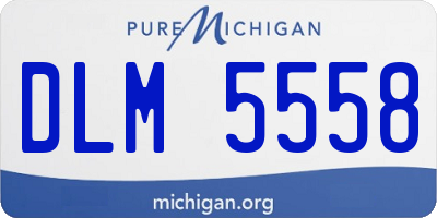 MI license plate DLM5558