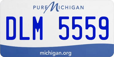 MI license plate DLM5559