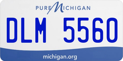 MI license plate DLM5560