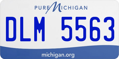 MI license plate DLM5563