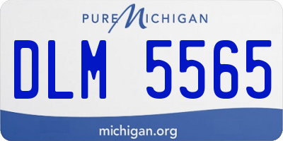 MI license plate DLM5565