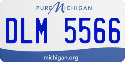 MI license plate DLM5566