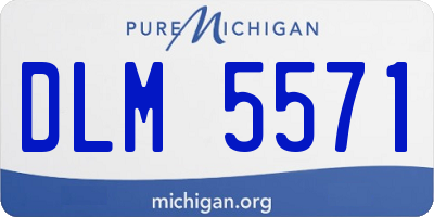 MI license plate DLM5571
