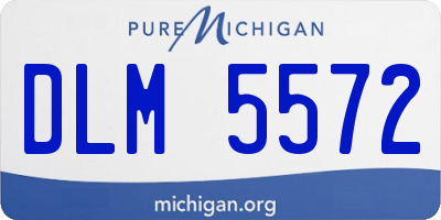 MI license plate DLM5572